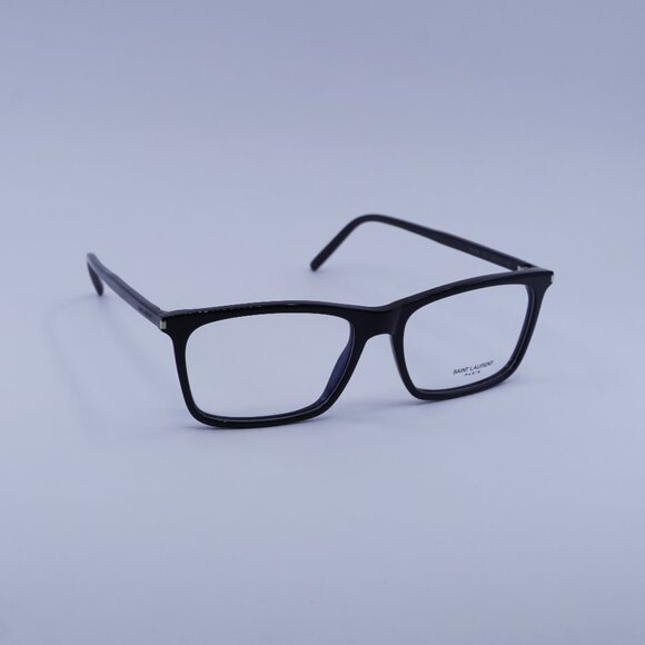 Saint Laurent SL296 001 Eyeglasses Black 55mm Rectangle Frame - Picture 1 of 12
